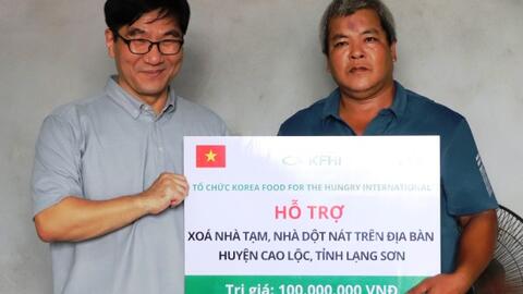 Tổ chức KFHI, Hàn Quốc trao kinh phí hỗ trợ xóa nhà tạm, nhà dột nát cho hộ có hoàn cảnh khó khăn trên địa bàn tỉnh Lạng Sơn