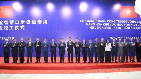 Khánh thành công trình đường chuyên dụng vận chuyển hàng hóa khu vực mốc 1119-1120 cửa khẩu thông minh Hữu Nghị (Việt Nam) - Hữu Nghị Quan (Trung Quốc)