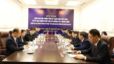 Lạng Sơn (Việt Nam) và Quảng Tây (Trung Quốc) thúc đẩy giao lưu, hợp tác trong lĩnh vực nội chính, tư pháp