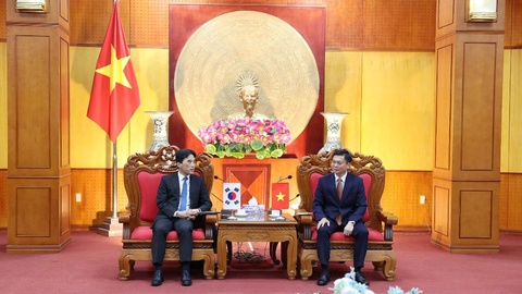 Lãnh đạo UBND tỉnh tiếp và làm việc Đoàn công tác Công sứ Đại sứ quán Hàn Quốc tại Việt Nam