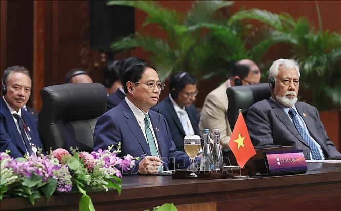 Description: Hội nghị Cấp cao ASEAN lần thứ 43: Thủ tướng Phạm Minh Chính dự các hội nghị với Trung Quốc, Hàn Quốc, Nhật Bản