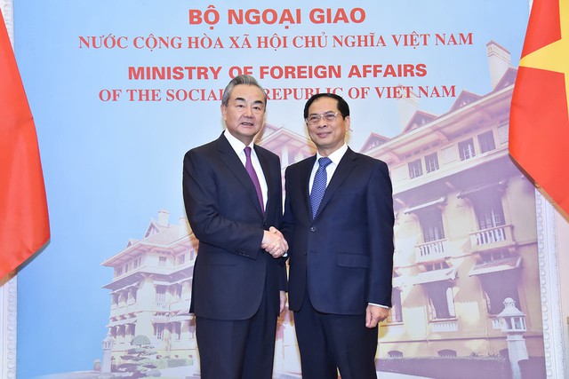 Description: Bộ trưởng Ngoại giao Bùi Thanh Sơn hội đàm với Bộ trưởng Bộ Ngoại giao Trung Quốc Vương Nghị- Ảnh 1.